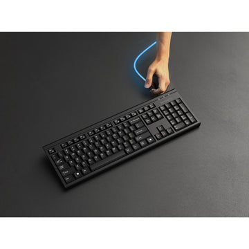 Kensington KM270 EQ Rechargeable Desktop Set – Wireless, Full-size (100%), Wireless, RF Wireless + Bluetooth, Black