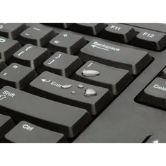 Kensington ValuKeyboard - Wired, Full-size (100%), Wired, Black