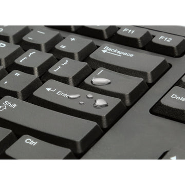 Kensington ValuKeyboard - Wired, Full-size (100%), Wired, Black
