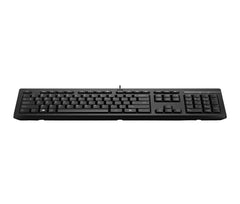 HP 125 Wired Keyboard, Full-size (100%), Wired, USB, Plunger key switch, Black