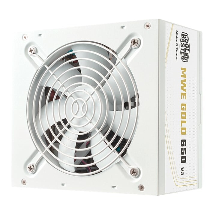 Cooler Master MWE Gold 650 V3 ATX 3.1 White Edition Non-Modular Power Supply Unit 650 W 24-Pin ATX