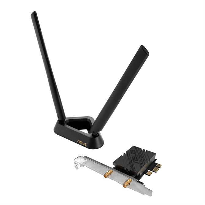 ASUS PCE-BE92BT, Wired & Wireless, PCI Express, WLAN / Bluetooth, Wi-Fi 7 (802.11be), 5764 Mbit/s, Black