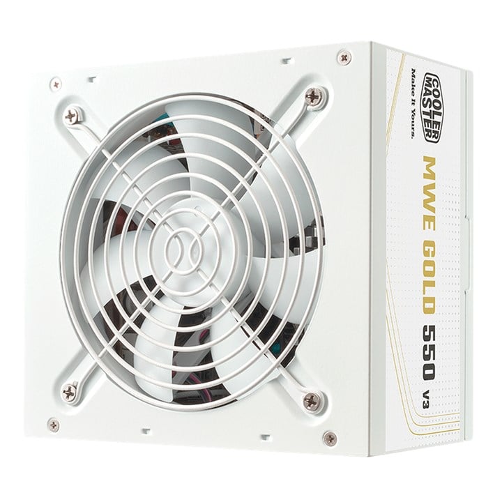 Cooler Master MWE Gold 550 V3 ATX 3.1 White Edition Non-Modular Power Supply Unit 550 W 24-Pin ATX
